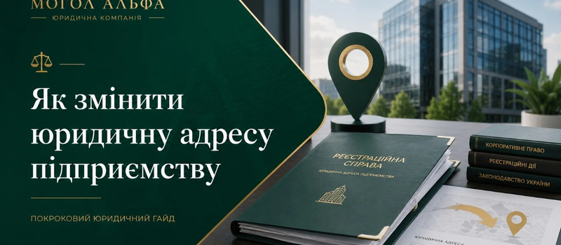 Как изменить юридический адрес предприятия